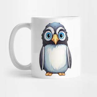 Cute Cartoon Penguin Design: Playful and Adorable Artwork Mug